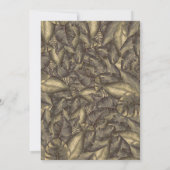 Rustikale tropische Blätter Vintages Brautparty Einladung (Rückseite)