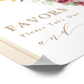 Rustikale tropische Bohemische Gastgeschenke Hochz Poster (Ecke)