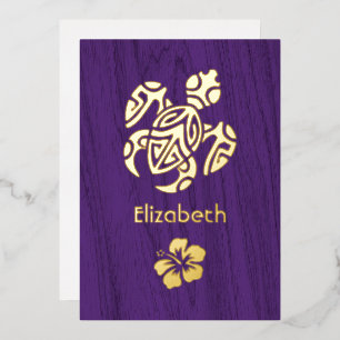 Rustikale tropische Brause-Braut-Folie-Einladung Folieneinladung