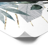 Rustikale tropische geometrische Hochzeit P Poster (Ecke)