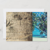 Rustikale tropische Hochzeit in Urlaubsort Einladung (Rückseite)