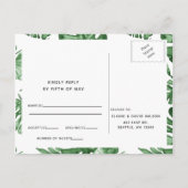 Rustikale tropische Natur Botanische Grünpflanzen Einladungspostkarte (Rückseite)