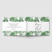 Rustikale tropische Natur Botanische Grünpflanzen Gästebuch (Voll)