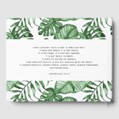 Rustikale tropische Natur Botanische Grünpflanzen Gästebuch (Rückseite)