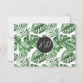 Rustikale tropische Natur Botanische Grünpflanzen RSVP Karte (Rückseite)