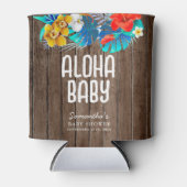 Rustikale tropische Palme Blätter Aloha Baby Dusch Dosenkühler (Vorderseite)