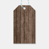 Rustikale tropische Palme Blätter Aloha Baby Dusch Geschenkanhänger (Rückseite)