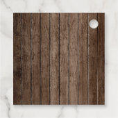 Rustikale tropische Palme Blätter Aloha Babydusche Geschenkanhänger (Rückseite)