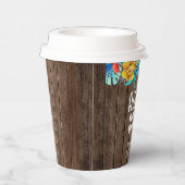 Rustikale tropische Palme Blätter Aloha Babydusche Pappbecher (Rechts)