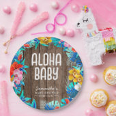 Rustikale tropische Palme Blätter Aloha Babydusche Pappteller (Party)