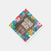 Rustikale tropische Palme Blätter Aloha Babydusche Serviette (Ecke)