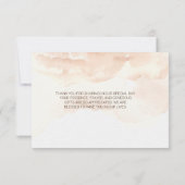 Rustikale tropische Palmen Hochzeit Danke Karte (Rückseite)