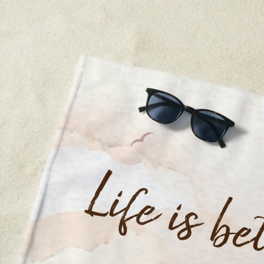 Rustikale tropische Palmen Strandtuch (Beispiel)