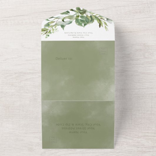 Rustikale tropische Vegetation & Eukalyptus Abende All In One Einladung (Außenbereich)