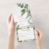 Rustikale tropische Vegetation & Eukalyptus Abende All In One Einladung (Abreißen)