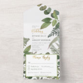 Rustikale tropische Vegetation & Eukalyptus Abende All In One Einladung (Innen Boden)