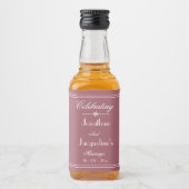 Rustikale, trostlose Rose, maßgeschneiderte Hochze Alkoholflaschenetikett (Vorderseite)