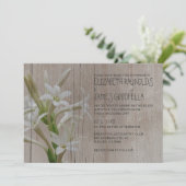Rustikale Tuberose Hochzeitseinladungen Einladung (Stehend Vorderseite)