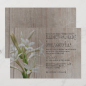 Rustikale Tuberose Hochzeitseinladungen Einladung (Vorne/Hinten)