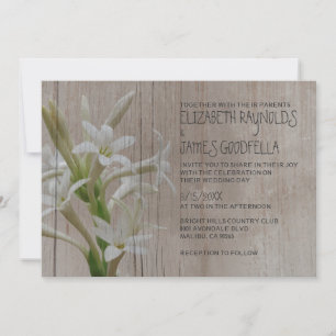 Rustikale Tuberose Hochzeitseinladungen Einladung