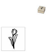 Rustikale Tulip Folk Art Blume Floral Linoschnitt Gummistempel (Stempel)