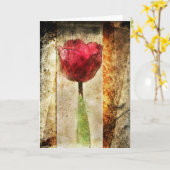 Rustikale Tulip-Grußkarte Karte (Gelbe Blume)