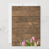 Rustikale Tulips & Barnwood Hochzeit Einladung (Rückseite)