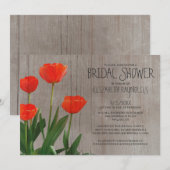Rustikale Tulips Bridal Dusche Einladungen (Vorne/Hinten)