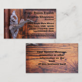 Rustikale Tür-Visitenkarten Visitenkarte (Vorne/Hinten)