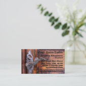 Rustikale Tür-Visitenkarten Visitenkarte (Stehend Vorderseite)