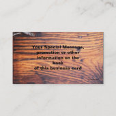 Rustikale Tür-Visitenkarten Visitenkarte (Rückseite)