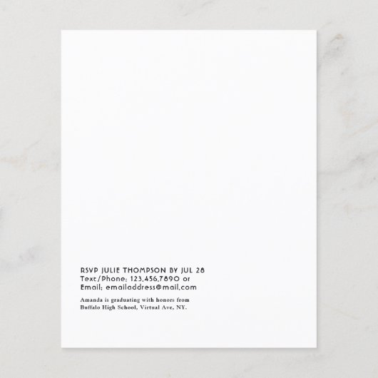 Rustikale Türkis Beach Graduation Party Flyer (Hinten)