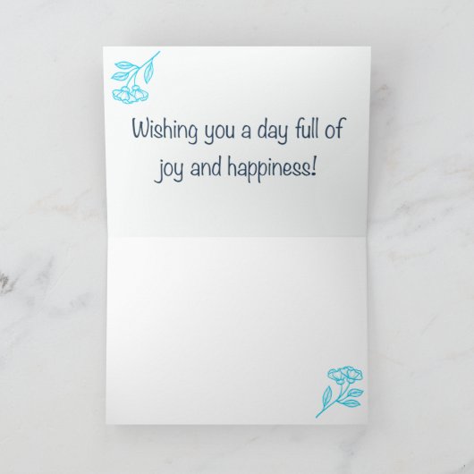 Rustikale Türkis Karte (Innenseite)