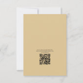 Rustikale Türkis QR Code UAWG Beach Hochzeit RSVP Karte (Rückseite)