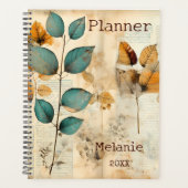 Rustikale Türkis und Rost nach Maß Planer (Vorderseite)