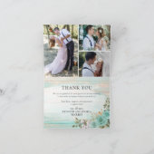 Rustikale türkisfarbene Hochzeit Vielen Dank für I Karte (Innenseite)