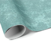 Rustikale türkisfarbene Vintage Textur Weihnachten Geschenkpapier (Rolleneckpunkt)