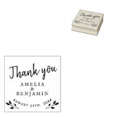 Rustikale Twigs Typografie Danke Hochzeit Gummistempel (Stempel)