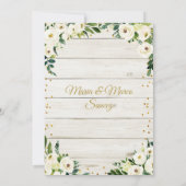 Rustikale Twin mexikanische Taufe & Dritter Geburt Einladung (Rückseite)