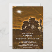 Rustikale Twinkle-Licht-Land-Hochzeitseinladung Save The Date (Vorderseite)