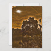 Rustikale Twinkle-Licht-Land-Hochzeitseinladung Save The Date (Rückseite)