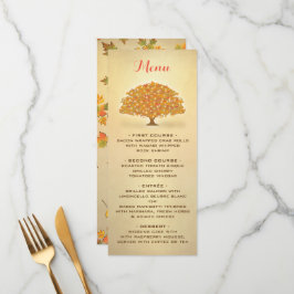 Rustikale Twinkle Lichter Autumn Tree menu Karte