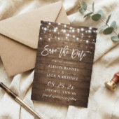Rustikale Twinkle Lights Wedding Save the Date Mag Magnetkarte