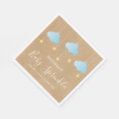 Rustikale Twinkle Sprinkle Baby Boy Sprinkle / Dus Serviette (Ecke)