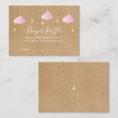 Rustikale Twinkle Twinkle Diaper Raffle Baby Dusch Begleitkarte (Vorne/Hinten)