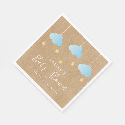 Rustikale Twinkle Twinkle Kinderdusche / Sprinkle Serviette (Ecke)