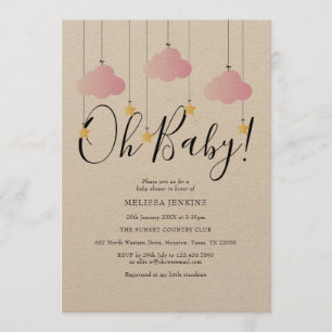 Rustikale Twinkle Twinkle Oh Baby Baby Shower-Einl Einladung