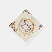 Rustikale Typhografie Kaffeebohnen Babydusche Serviette (Ecke)