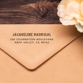 Rustikale Typografie-Adresse Permastempel