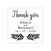 Rustikale Typografie Custom Wedding Danke Gummistempel (Prägung)